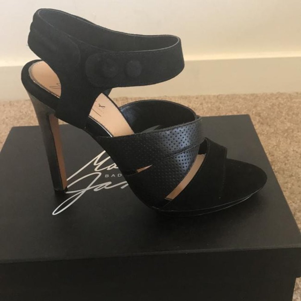 Badgley Mischka Natalia Leather Heels Sz 7.5